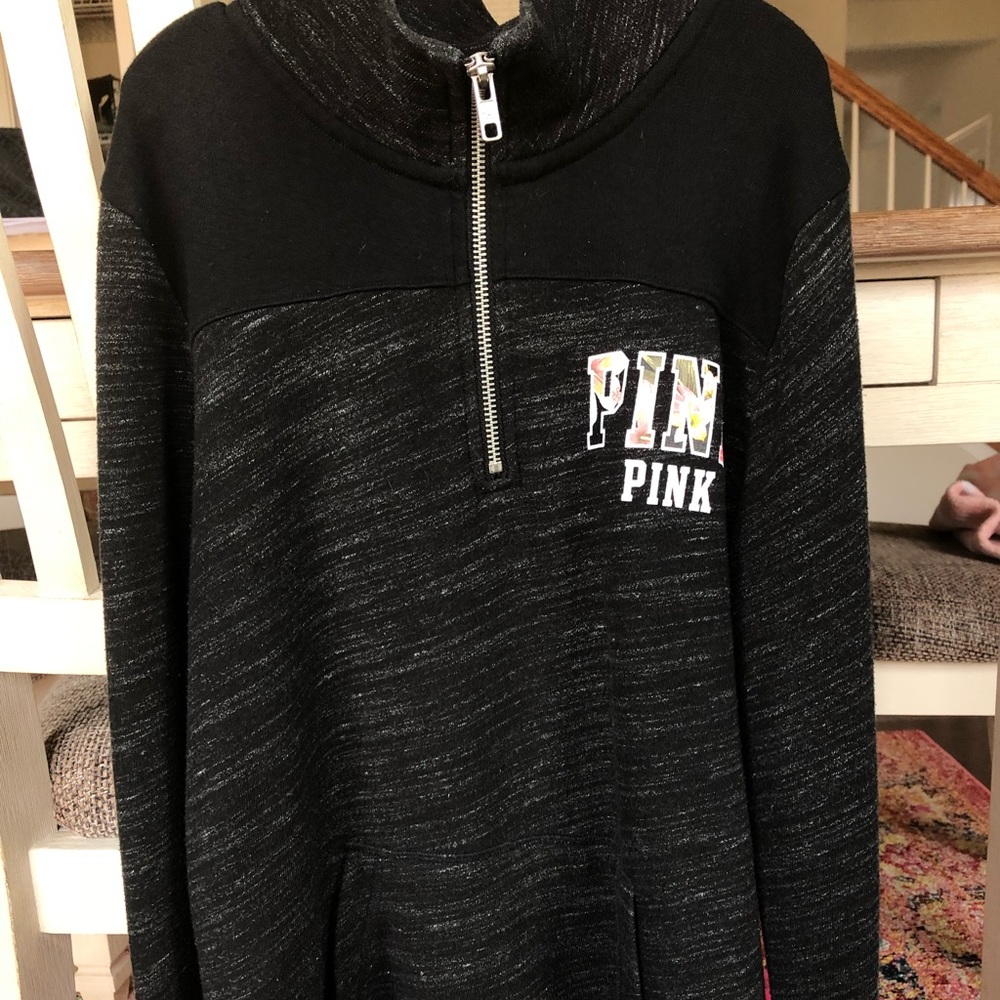 victoria secret pink quarter zip